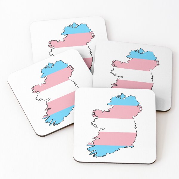Item preview, Ireland Outline - Trans Pride Flag designed and sold by uni-que-designs.
