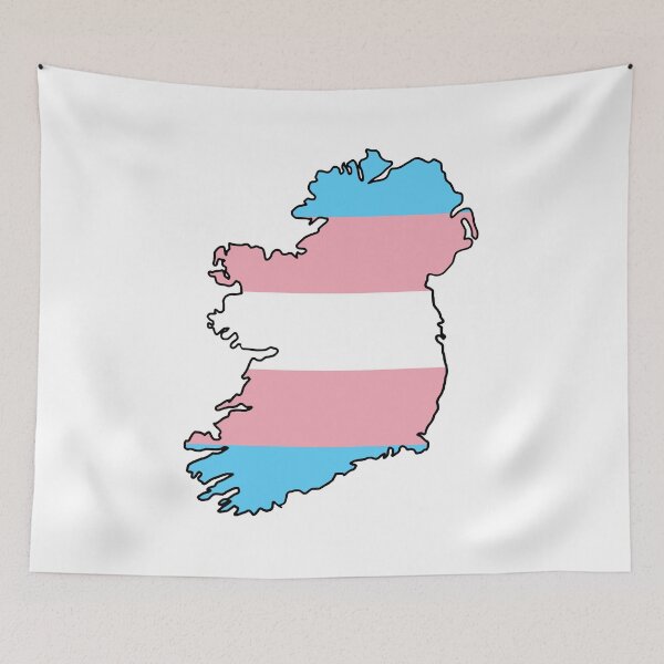 Item preview, Ireland Outline - Trans Pride Flag designed and sold by uni-que-designs.