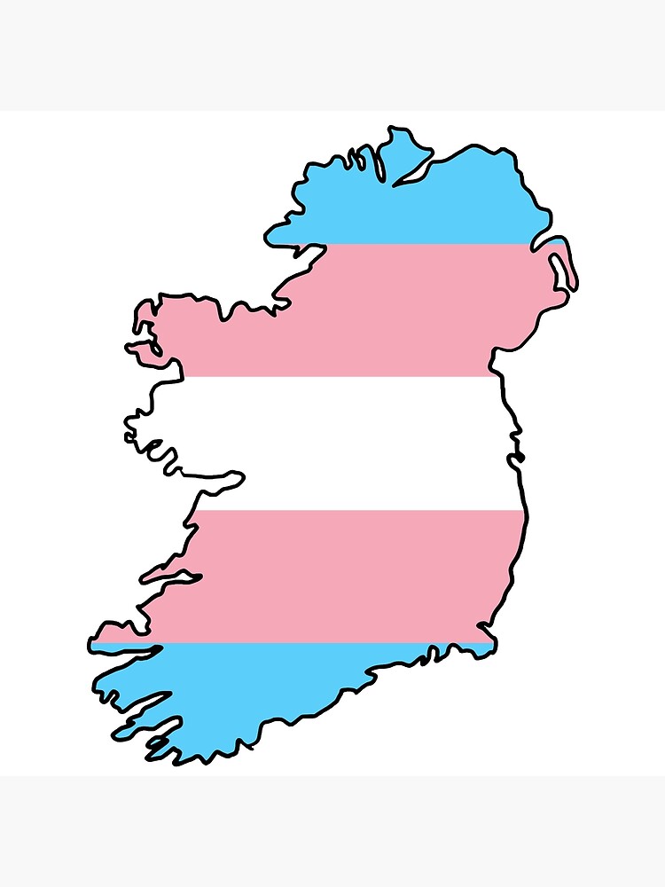 Ireland Outline Trans Pride Flag Poster By Uni Que Designs Redbubble 5641