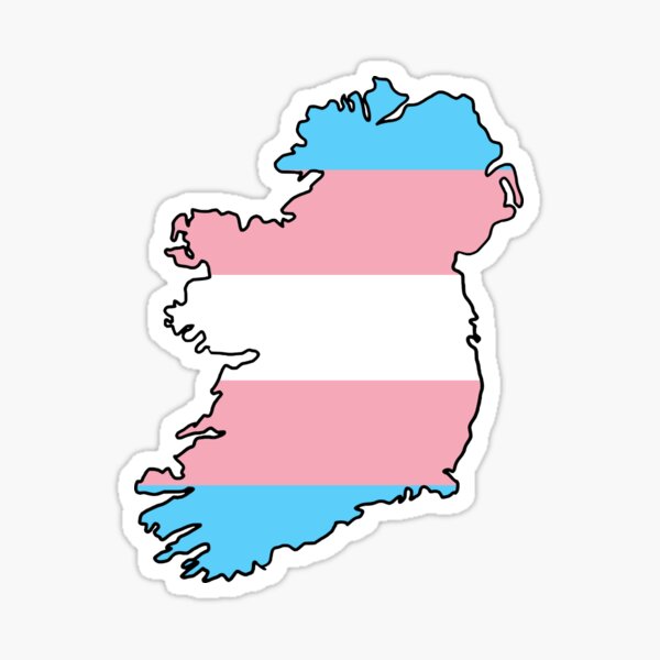 Ireland Outline Trans Pride Flag Sticker By Uni Que Designs Redbubble 8159