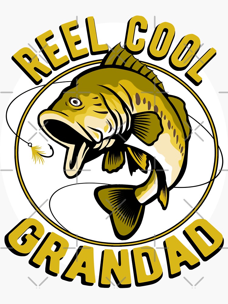 reel cool grandad funny fathers day quotes vintage style sticker by