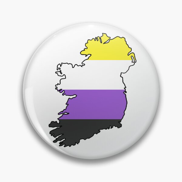 Item preview, Ireland Outline - Nonbinary Pride Flag designed and sold by uni-que-designs.