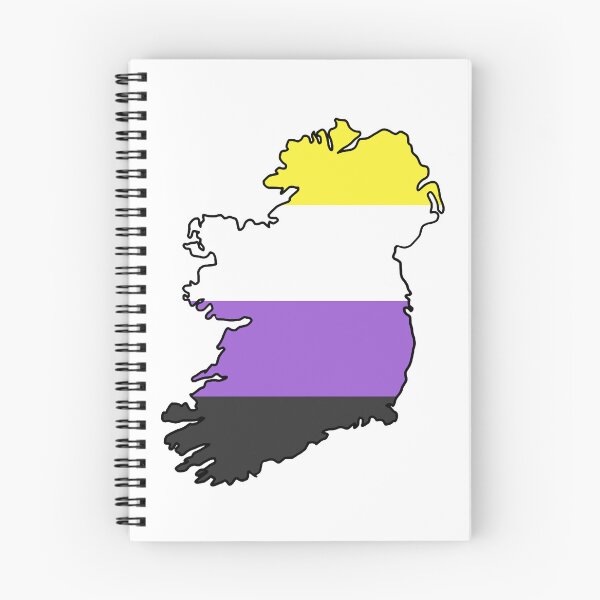 Item preview, Ireland Outline - Nonbinary Pride Flag designed and sold by uni-que-designs.