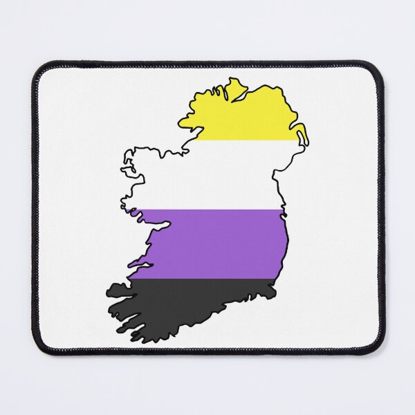 Item preview, Ireland Outline - Nonbinary Pride Flag designed and sold by uni-que-designs.