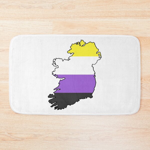 Item preview, Ireland Outline - Nonbinary Pride Flag designed and sold by uni-que-designs.