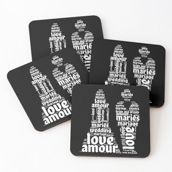 Item preview, Wedding couple silhouette white text designed and sold by Astralia.