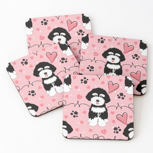 Item preview, LOVE Black and White Schnoodle designed and sold by Lulupainting.