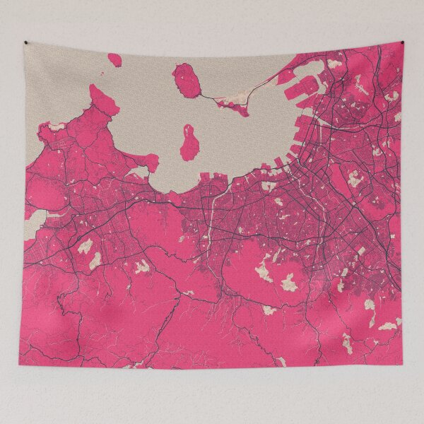 Item preview, Fukuoka City Map Japan - Cherry Blossom designed and sold by deMAP.