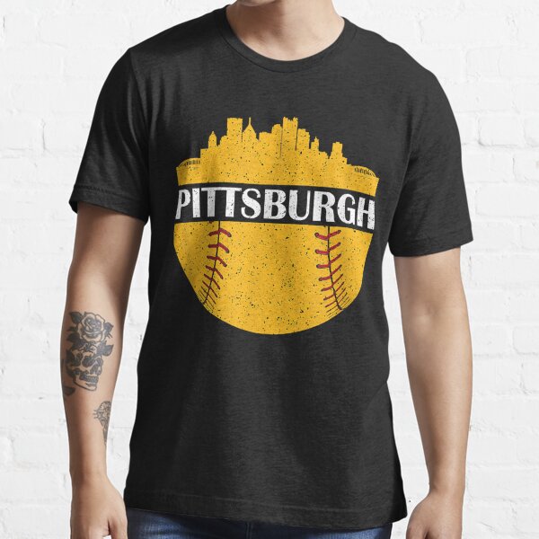  Pittsburgh Baseball Cityscape Distressed Novelty