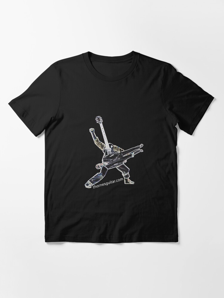 Alternate view of Power stance Guitar God Playing Human Essential T-Shirt
