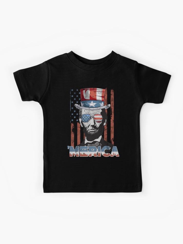 Abraham Lincoln 4th Of July Merica Men Women American Flag for Sale