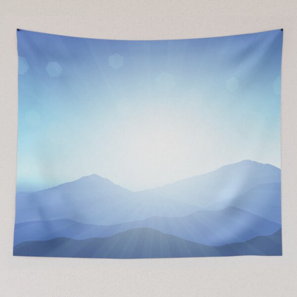Item preview, Morning sunrise in the mountains blue designed and sold by Delicarte.