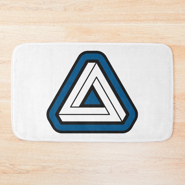 Item preview, Dark Blue Impossible Triangle Optical Illusion designed and sold by iscaStudioArt.