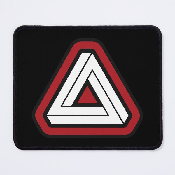 Item preview, Deep Red Impossible Triangle Optical Illusion designed and sold by iscaStudioArt.