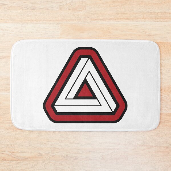 Item preview, Deep Red Impossible Triangle Optical Illusion designed and sold by iscaStudioArt.