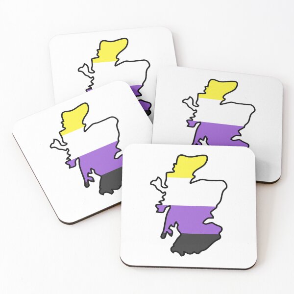 Item preview, Scotland Outline - Nonbinary Pride Flag designed and sold by uni-que-designs.