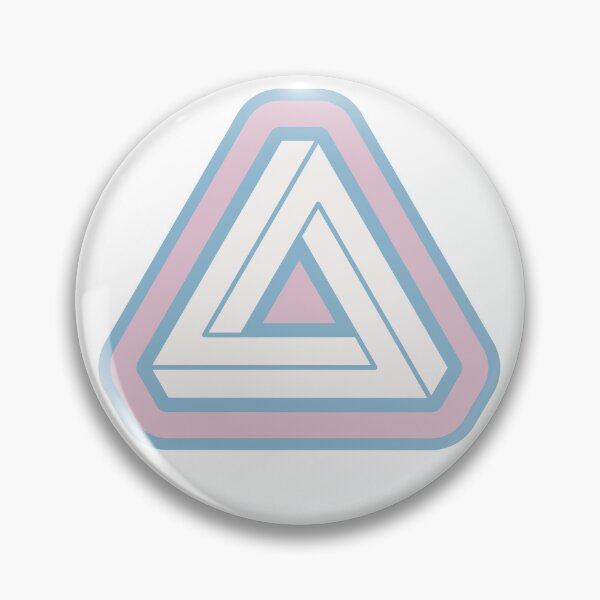 Item preview, Pastel Impossible Triangle Optical Illusion designed and sold by iscaStudioArt.