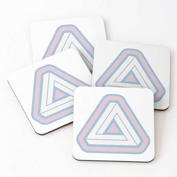 Item preview, Pastel Impossible Triangle Optical Illusion designed and sold by iscaStudioArt.