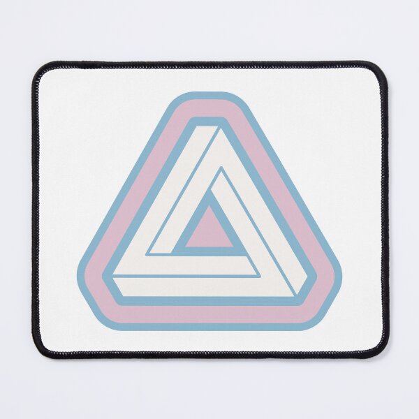 Item preview, Pastel Impossible Triangle Optical Illusion designed and sold by iscaStudioArt.