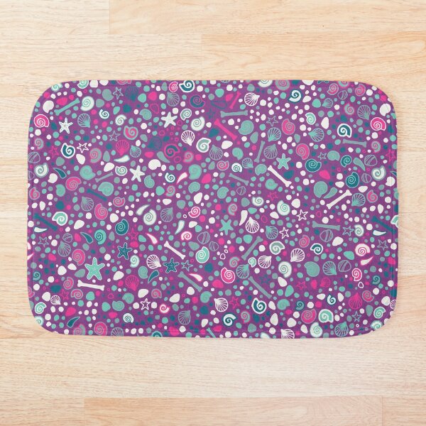 Item preview, Mini Fossils - turquesa, blanco y rosa sobre morado - patrón divertido de Cecca Designs designed and sold by Cecca-Designs.