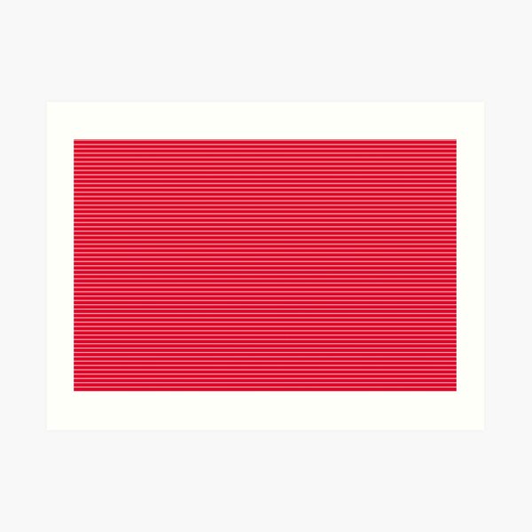 white-horizontal-lines-on-a-red-background-line-pattern-art-print