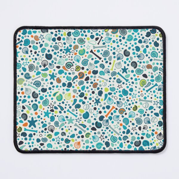 Item preview, Mini Fossils - Teal on white - fun pattern by Cecca Designs designed and sold by Cecca-Designs.
