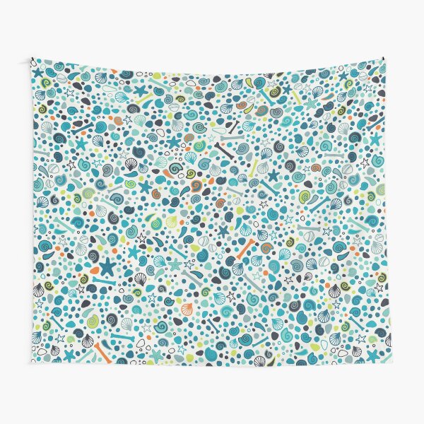 Item preview, Mini Fossils - Teal on white - fun pattern by Cecca Designs designed and sold by Cecca-Designs.