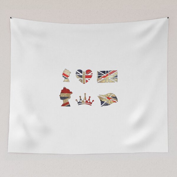 Item preview, Queens Platinum Jubilee Stencil with Crowns and Union Jack designed and sold by ElainaNienow.