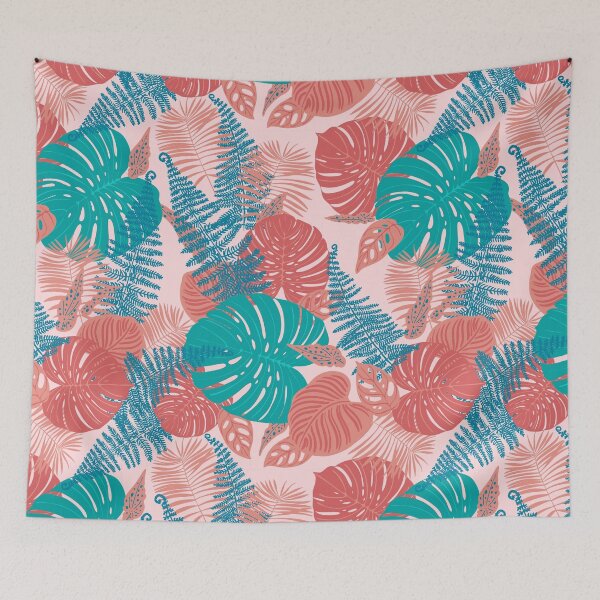 Item preview, Pattern summer color tropical plants and flowers designed and sold by IrinaVaneeva.