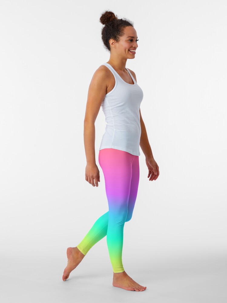 Pastel Rainbow Stripes Leggings