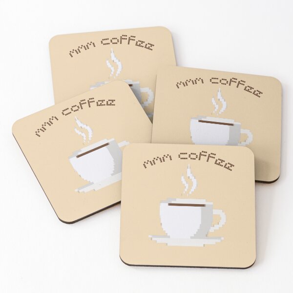 Item preview, mmm coffee - pixelated designed and sold by Yankee Doodle Gandy.