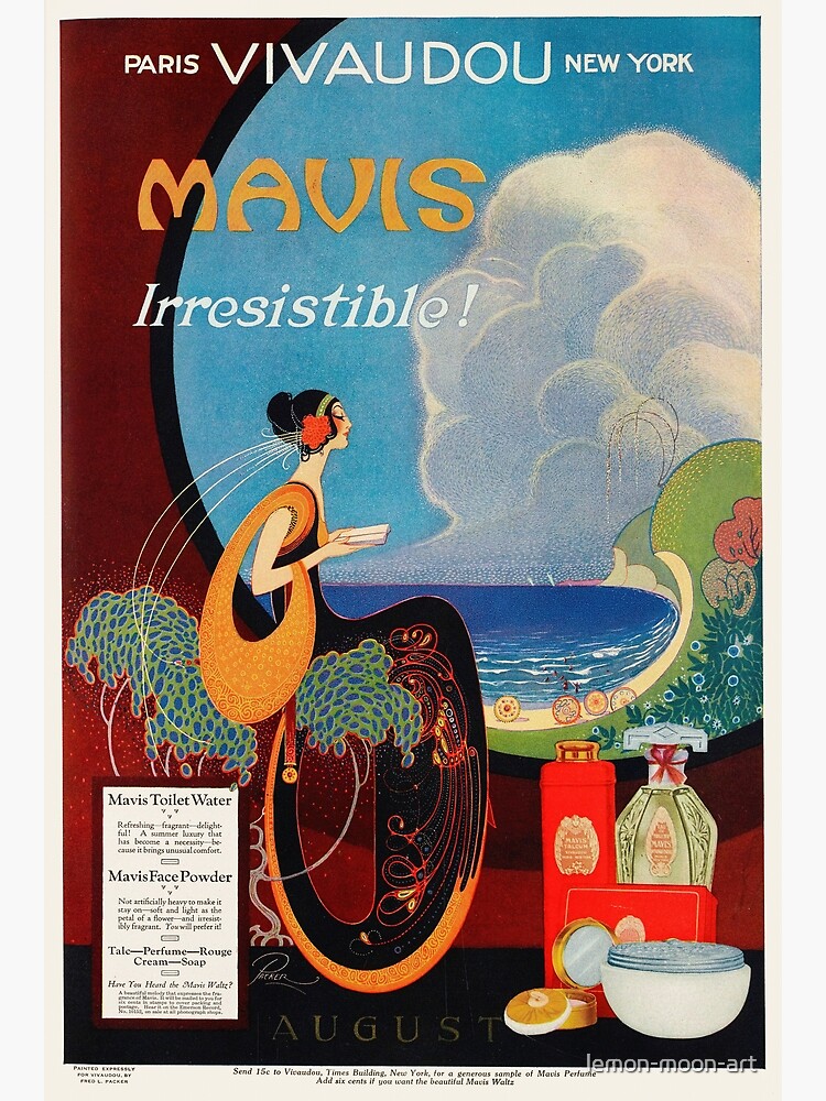 Vintage Perfume Ad: Vivaudou's Mavis, Irresistible (1921)