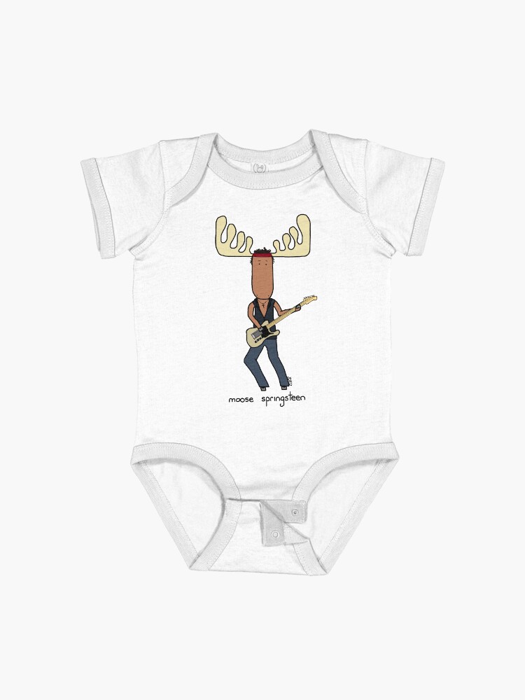 Thumbnail 1 of 2, Baby One-Piece, moose springsteen designed and sold by paintbydumbers.