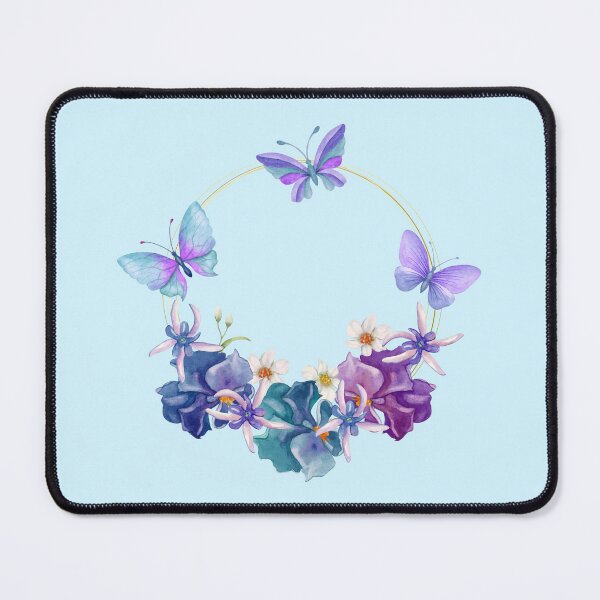 Item preview, Floral Ring with Three Butterflies - unique design designed and sold by Froyd Wess.