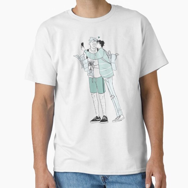 Nick and Charlie heartstopper selfie green Classic T-Shirt