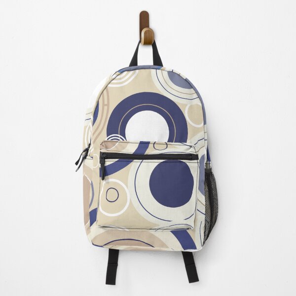 Item preview, Abstract Beige Blue Retro Circle Pattern Graphic designed and sold by risingrocket.