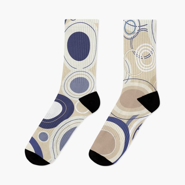Item preview, Abstract Beige Blue Retro Circle Pattern Graphic designed and sold by risingrocket.