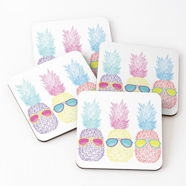 Item preview, Funny Colorful Summer Beach Vacay Pineapples with Sunglasses designed and sold by dass-art.