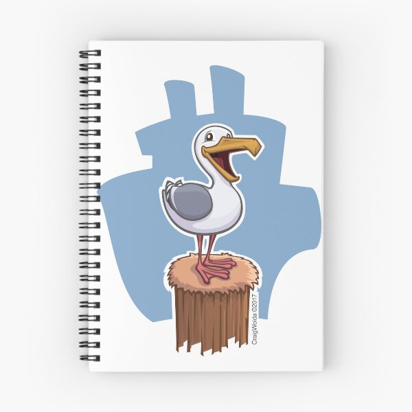 Aperçu de l'œuvre Mouette de l'Ouest sur un navire bleu créée et vendue par CraigWoida.