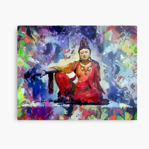 The Goddess of Compassion- "Kuan Yin" Metal Print