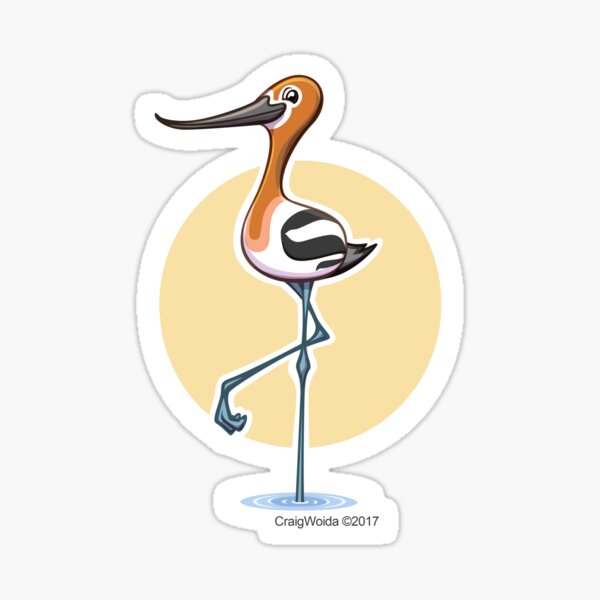 Item preview, Avocet Bird over Yellow Sun designed and sold by CraigWoida.