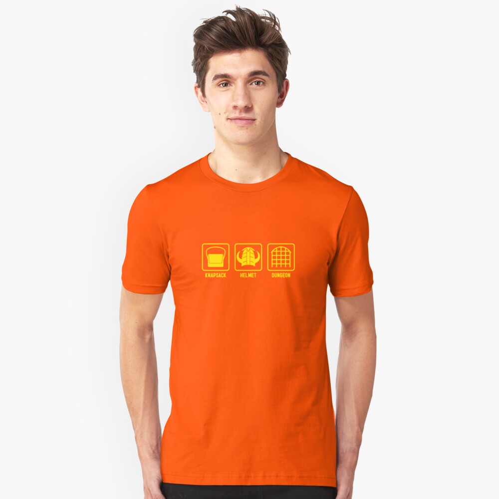 Knapsack, Helmet, Dungeon Slim Fit T-Shirt
