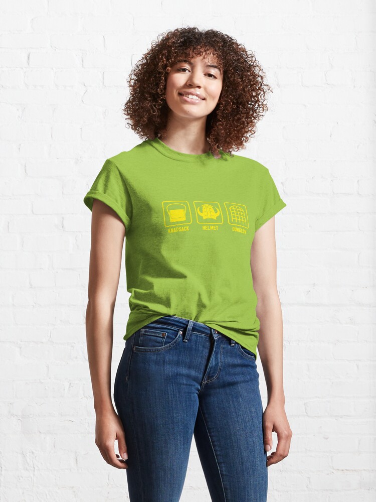Alternate view of Knapsack, Helmet, Dungeon Classic T-Shirt