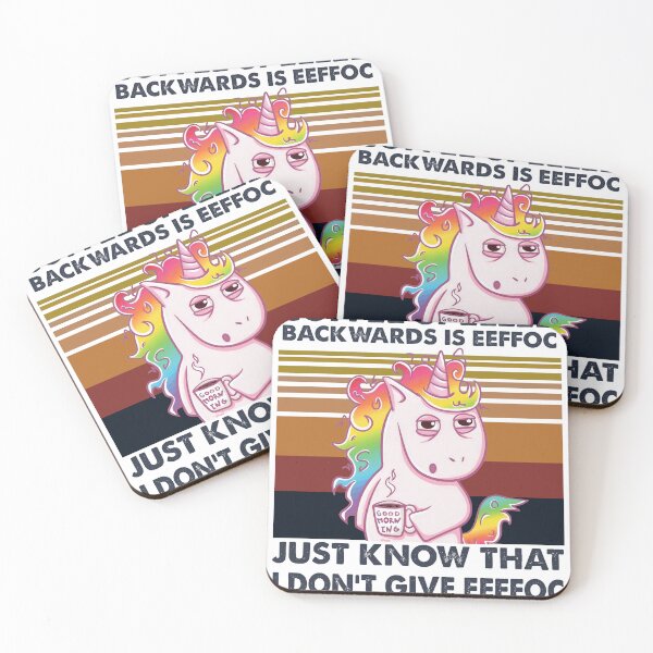 Item preview, Unicorn Shirt COFFEE SPELLED BACKWARDS IS EEFFOC designed and sold by Steve Kane.
