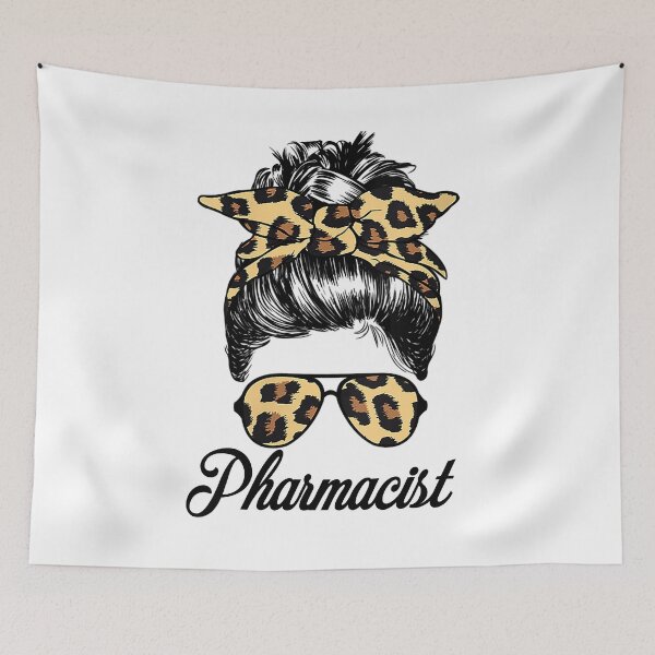Item preview, Pharmacist Messy Bun Leopard Pharmacy Tech PharmD Graduation designed and sold by JohnTaylor2020.