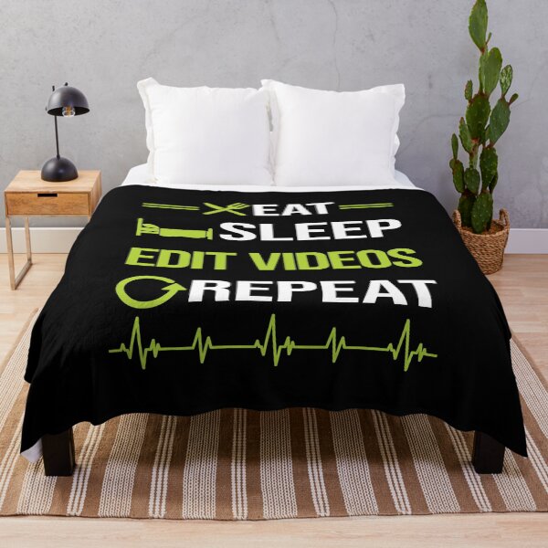 Item preview, Funny Eat Sleep Repeat Video Editing Editor designed and sold by HappyTshirt1239.