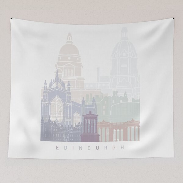 Item preview, EDINBURGH SKYLINE POSTER PASTEL designed and sold by paulrommer.