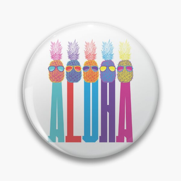 Item preview, Tropical Hawaiian Beach Colorful Aloha Tall Text Pineapples designed and sold by dass-art.