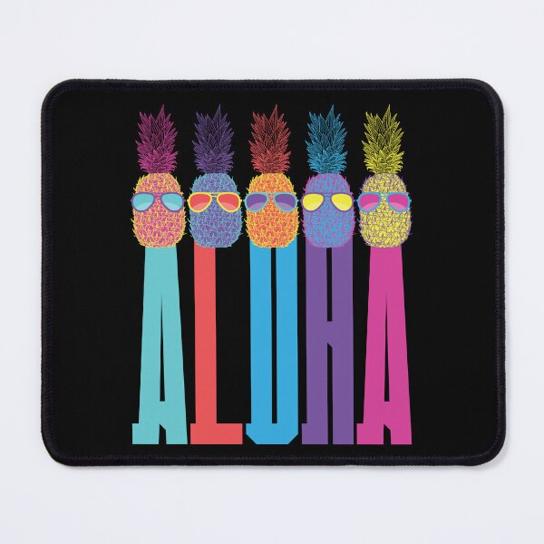 Item preview, Tropical Hawaiian Beach Colorful Aloha Tall Text Pineapples designed and sold by dass-art.