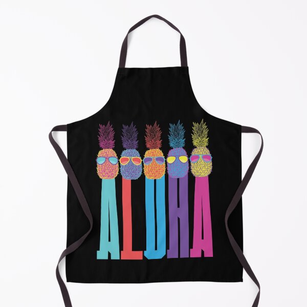 Item preview, Tropical Hawaiian Beach Colorful Aloha Tall Text Pineapples designed and sold by dass-art.